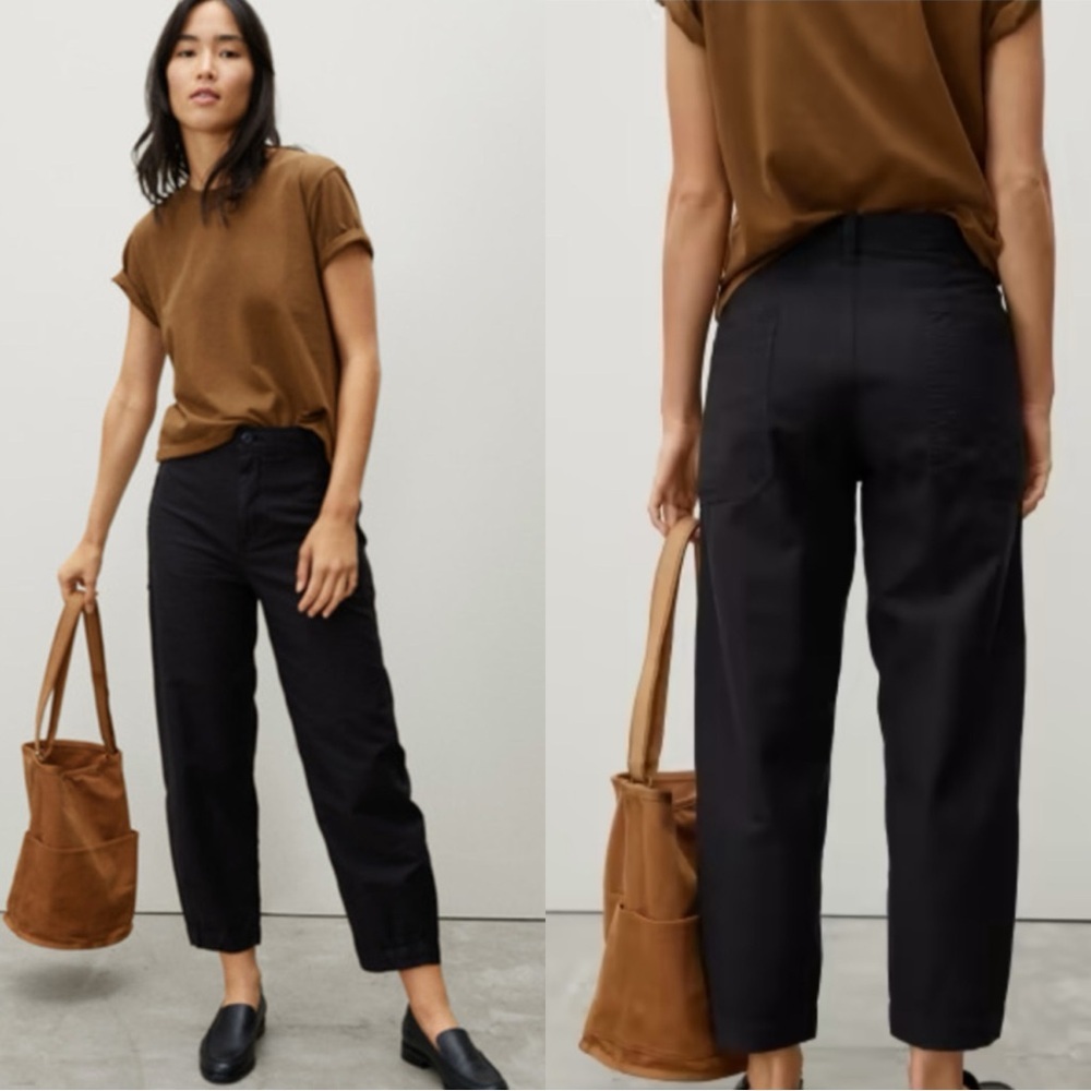 EVERLANE Organic Cotton High Rise Pants Straight Jeans